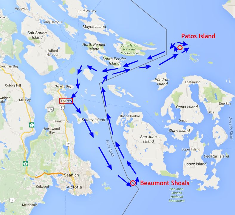 Course Map for the Patos Island Race